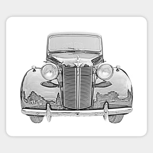 Austin Ten 1940s British classic car monochrome Sticker